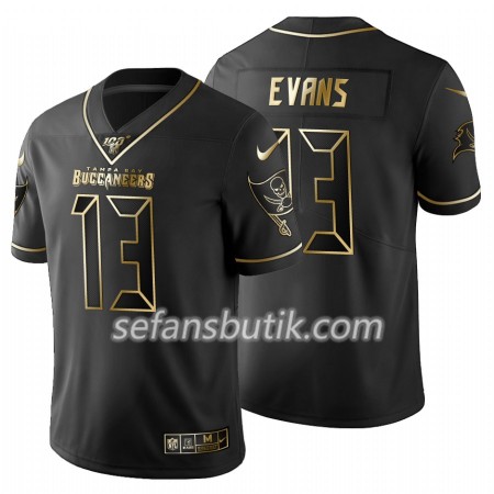 Tampa Bay Buccaneers Tröjor Mike Evans 13 Nike Svart Golden Edition 100th - Herr Tampa Bay Buccaneers Tröjor Mike Evans 13 Nike Svart Golden Edition 100th - Herr